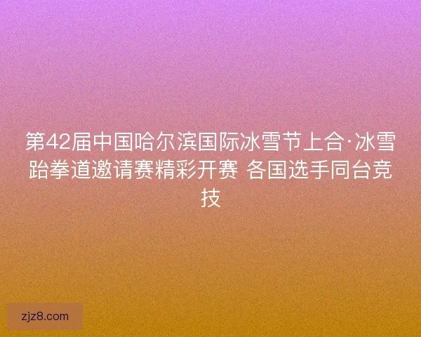 第42届中国哈尔滨国际冰雪节上合·冰雪跆拳道邀请赛精彩开赛 各国选手同台竞技