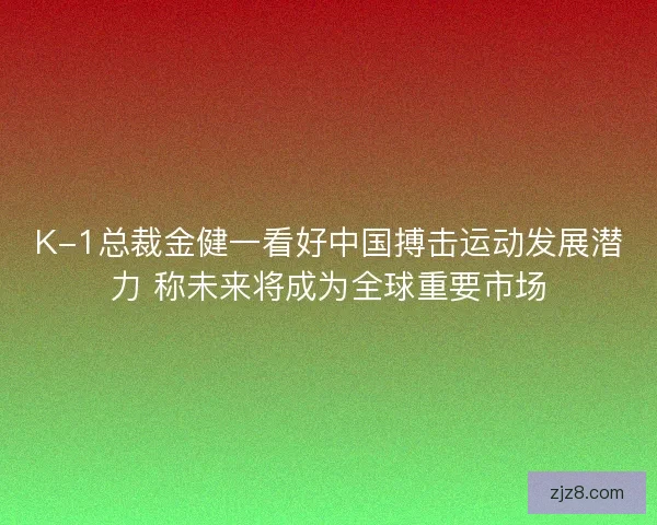 K-1总裁金健一看好中国搏击运动发展潜力 称未来将成为全球重要市场